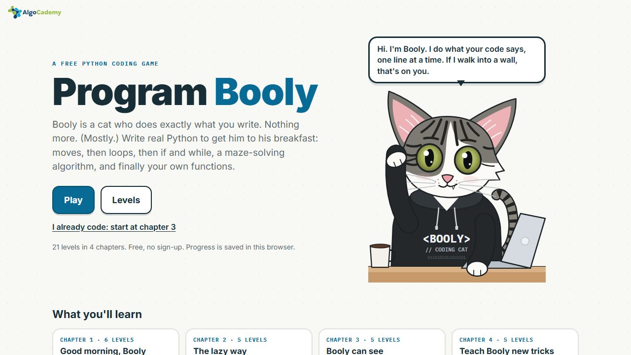 Screenshot of Booly