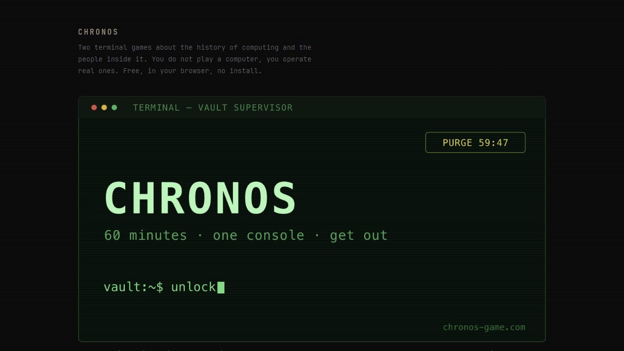 Screenshot of CHRONOS