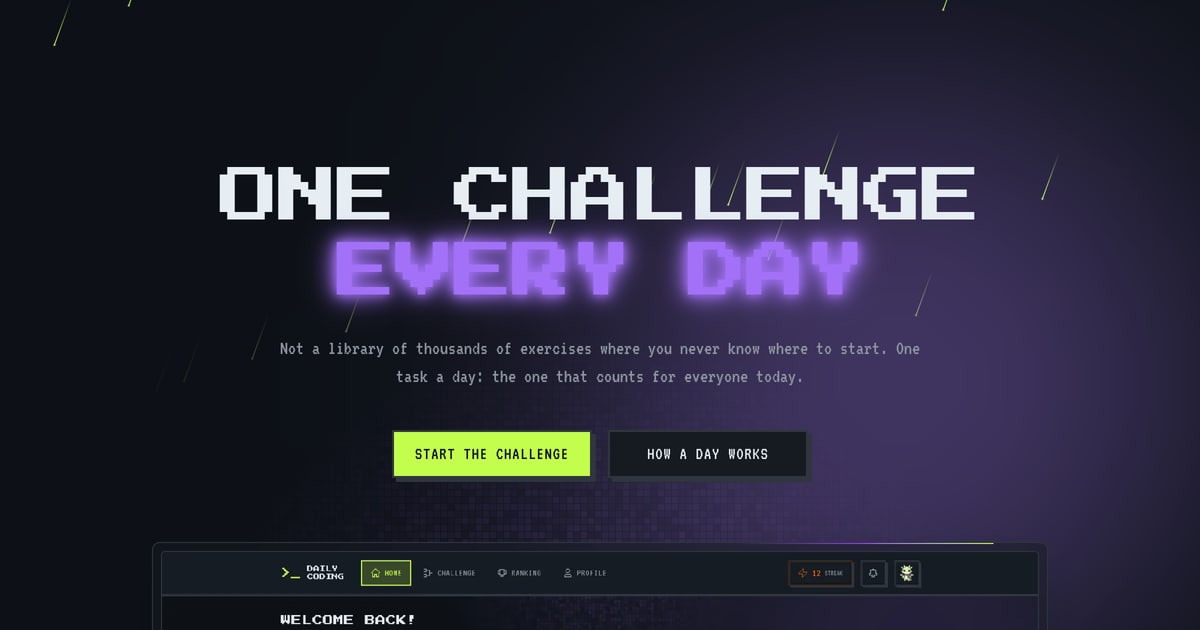 Daily Coding preview