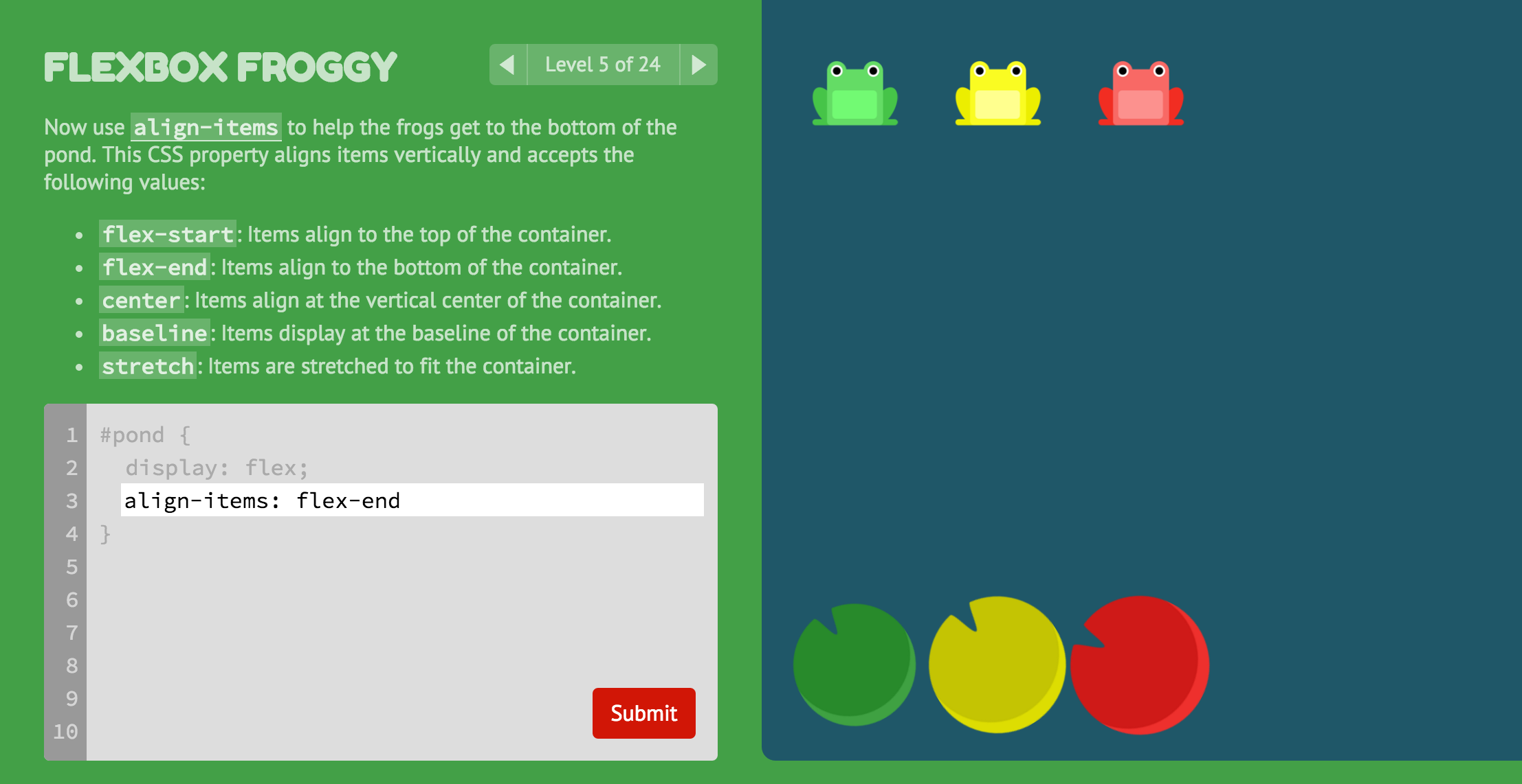 Flexbox Froggy preview