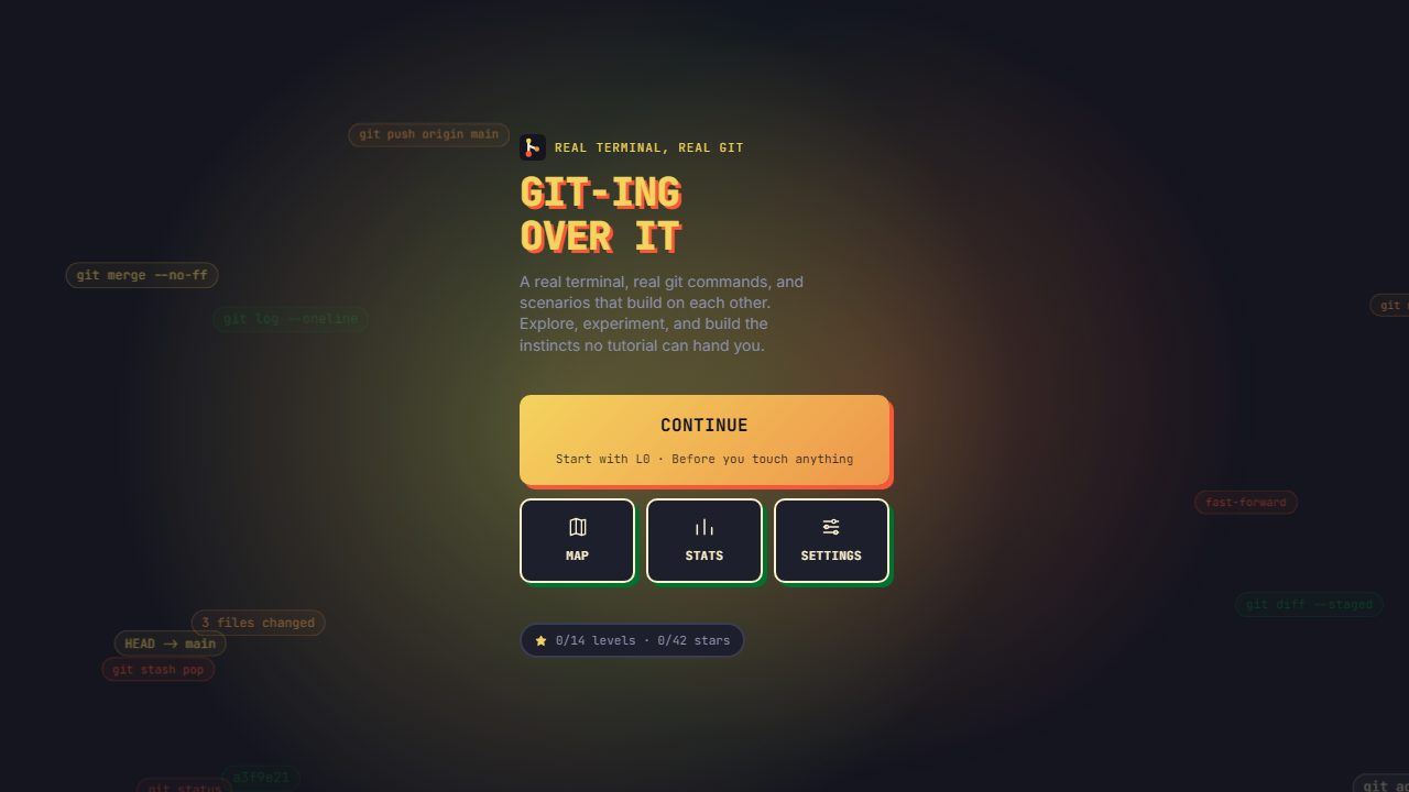 Screenshot of Git-ing Over It