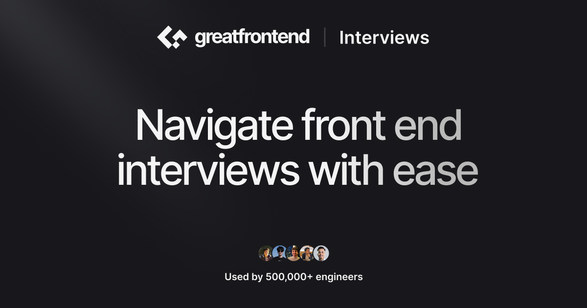 GreatFrontEnd preview