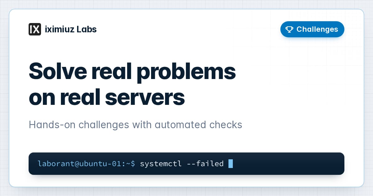 iximiuz Labs Challenges preview