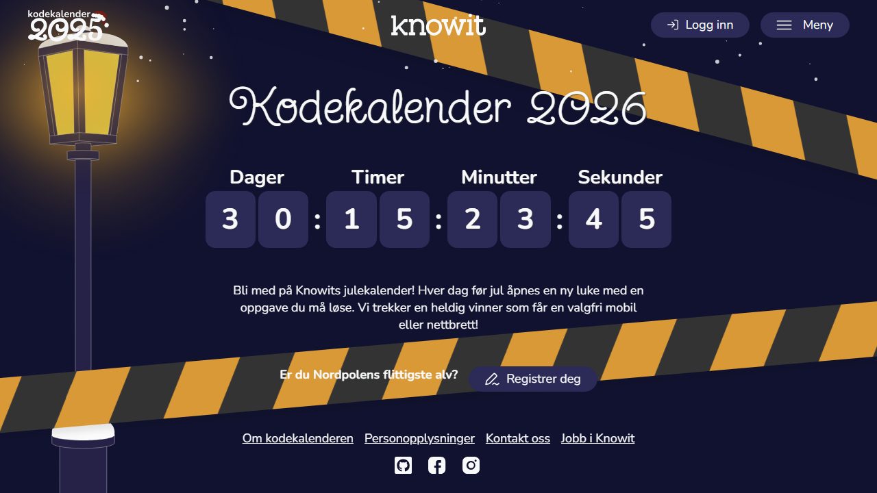 Screenshot of Knowit Kodekalender