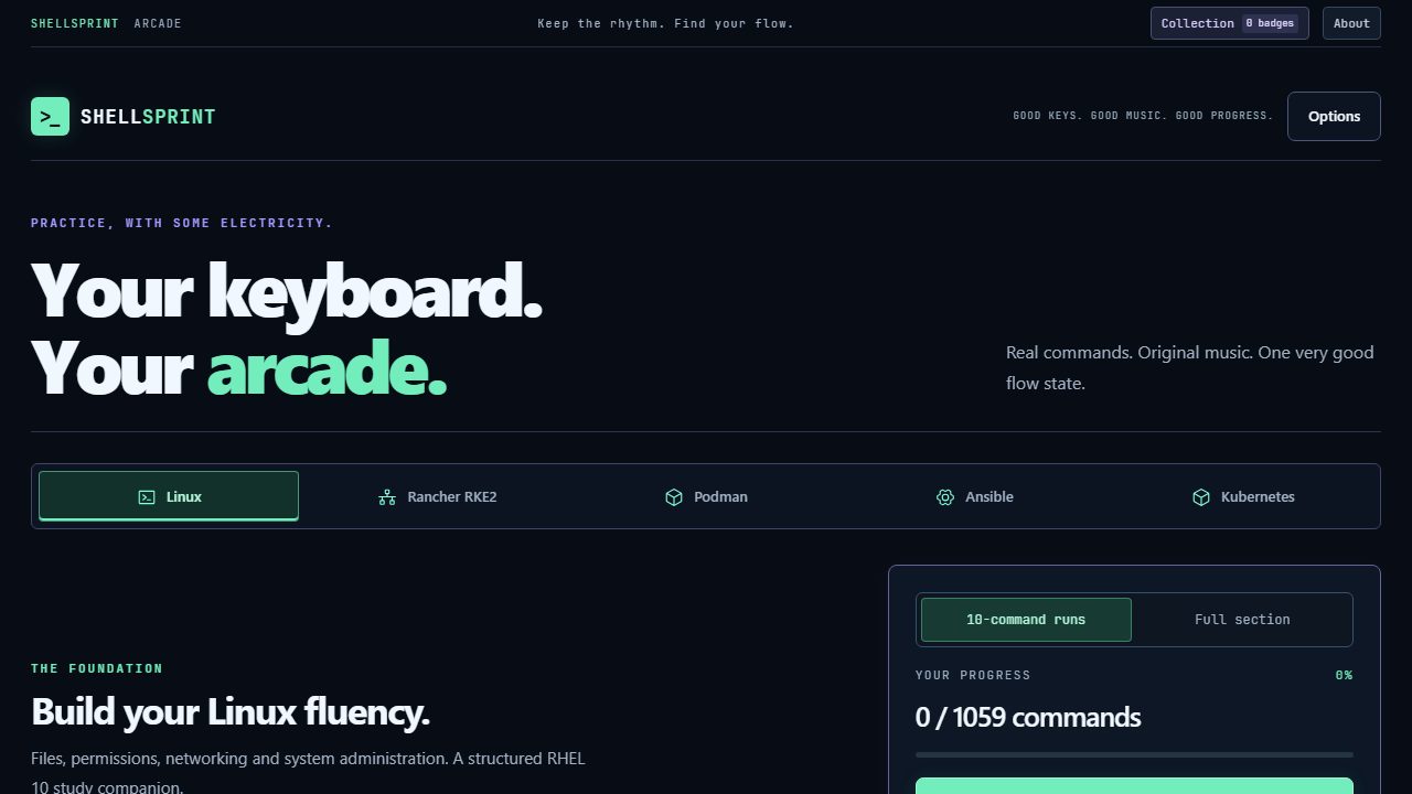 Screenshot of ShellSprint
