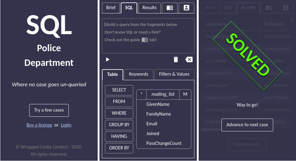 SQL Police Department preview